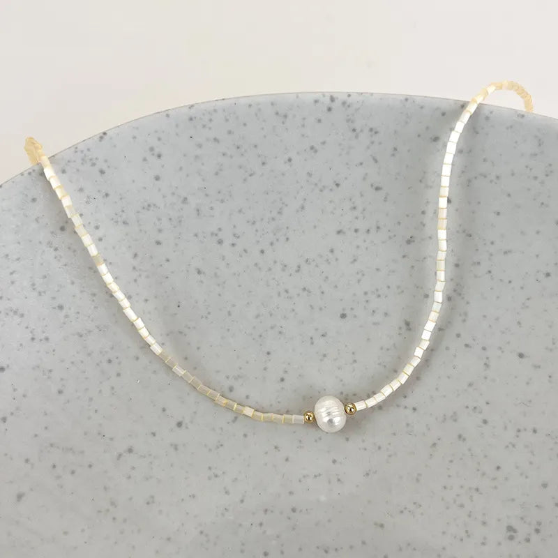 Bohemian Fresh Water Pearl Beaded Necklace
