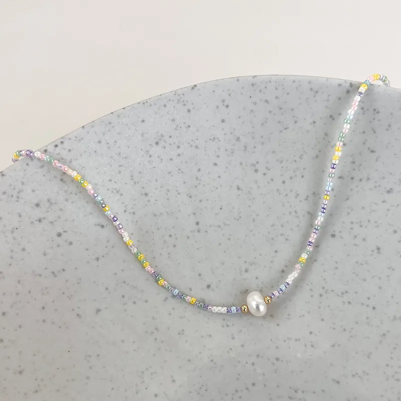 Bohemian Fresh Water Pearl Beaded Necklace